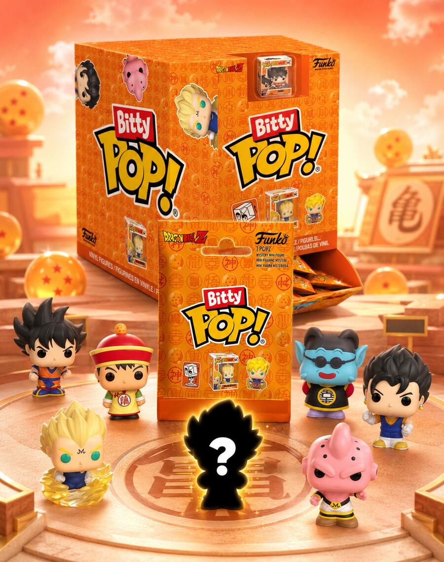 1個 龍珠Z Funko Bitty Pop 神秘迷你公仔盲袋,1個隨機乙烯基角色收藏品,悟空 貝吉塔 布歐 動漫模型,桌面書架展示裝飾,派對桌飾 - 彩色 - 查看 1