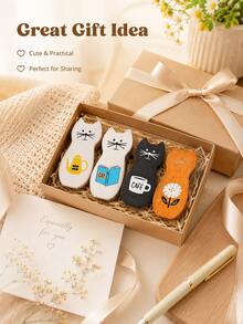 Haus Hana 1pcCat Wooden Magnetic Clips, Fridge Magnets With Clip For Notes, Photos, Messages, Chip Bag Sealer, Kitchen Office Home Decor, Cute Animal Design, Gift For Women, Girls - Multicolor - View 5