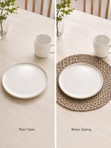Haus Hana 1PC/5PCS Round Woven Heat Resistant Table Trivet, Natural Jute Pot Holder & Hot Dish Mat, Boho Dining Table Decor For Plates, Coffee Cups, Kitchen, Restaurant, Dinner Party, Holiday, Wedding, Housewarming Gift & Table Placemat - Multicolor - View 7