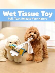 1/2pcs  Pet Toy Dog Tissue Box Toy, Self-Entertainment Chew Toy, Interesting & Intellectual Puzzle Toy For Small/Medium Dogs - Multicolor - View 5