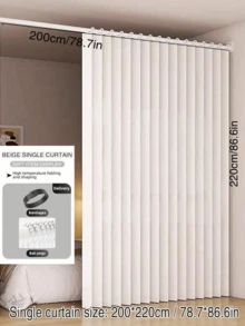 1pc Foldable Curtain Partition Rod Free All-Season Decorative Hanging Cloth Divider Rental Home Bed Privacy Screen Room Divider Living Room Bedroom Windows Portable Tension Rod Dorm Studio Apartment High-End Temporary Space Separation - multicolor - View 3