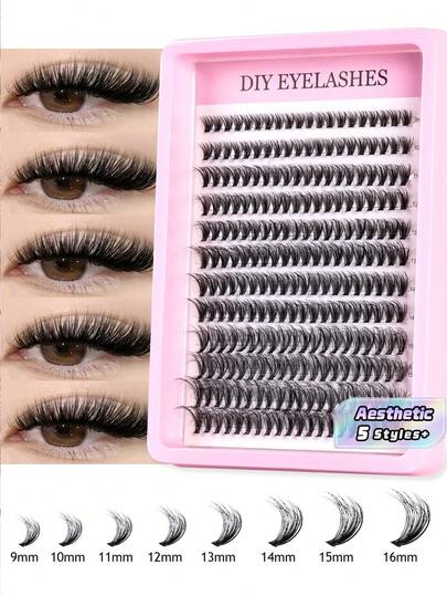 240pcsDIY Single Tufted False Eyelashes Naturally Fluffy Segmented Eyelashes From Grafting Eyelash.