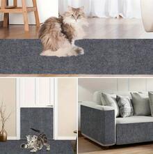 Baofeng 1pc Self-Adhesive Cat Scratching Mat For Walls, Carpets, Sofas & Furniture Protection, Peel&Stick Cat Scratch Pad Board, Anti-Scratch Carpet Cover Pet Scratch Training Toy, - one-size - View 5