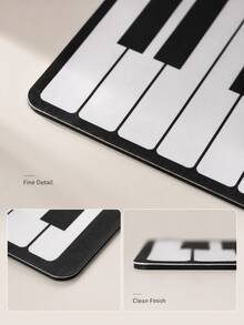 Haus Hana 1 pièce Tapis de souris clavier de piano, motif de clé de sol et de notes, base en caoutchouc antidérapante, tapis de bureau vintage en PVC pour le bureau et la maison, cadeau pour les amateurs de musique, les étudiants, les enseignants, l'usage quotidien, l'anniversaire, Noël - multicolore - Voir 7