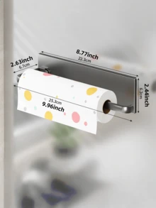 1 Punch-Free Wall-Mounted Kitchen Tissue Holder, Punch-Free Roll Paper Storage Rack, Kitchen Tissue Wrap Towel Storage Rack. - Multicolor - View 5