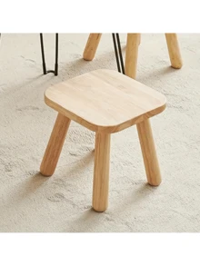 VingeGa 1pc Wooden Medieval Plant Stand, Shoe Bench, Step Stool, 9.41 Inch (24cm) High Planter Table, For Indoor Plants, Modern Accent Table, Flower Pot Riser, Small Round Side/End Table - Multicolor - View 7