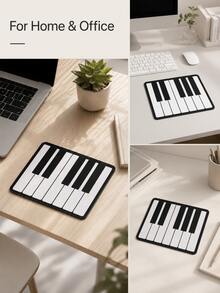 Haus Hana 1 pièce Tapis de souris clavier de piano, motif de clé de sol et de notes, base en caoutchouc antidérapante, tapis de bureau vintage en PVC pour le bureau et la maison, cadeau pour les amateurs de musique, les étudiants, les enseignants, l'usage quotidien, l'anniversaire, Noël - multicolore - Voir 8