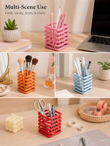 Joivida Minimalist Coil Shape Pen Holder, Creative Desktop Storage Cup & Multifunction Office Supply Organizer Rack For Pens, Pencils, Markers, Scissors, Makeup Brushes, Home Office, Bedroom, Desk Decor, Holiday & Housewarming Gift - multicolor - View 10