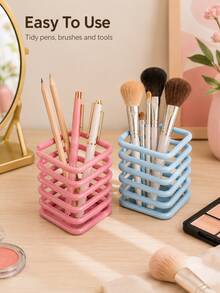 Joivida Minimalist Coil Shape Pen Holder, Creative Desktop Storage Cup & Multifunction Office Supply Organizer Rack For Pens, Pencils, Markers, Scissors, Makeup Brushes, Home Office, Bedroom, Desk Decor, Holiday & Housewarming Gift - multicolor - View 13