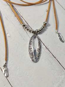 1pc Ladies Clothing Chain, Necklace, Decorative Chain, Wild, Beautiful, With Jewelry, Travel, Party, Fashion, Ornaments, Avant-Garde - Silver - View 4