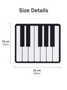 Haus Hana 1 pièce Tapis de souris clavier de piano, motif de clé de sol et de notes, base en caoutchouc antidérapante, tapis de bureau vintage en PVC pour le bureau et la maison, cadeau pour les amateurs de musique, les étudiants, les enseignants, l'usage quotidien, l'anniversaire, Noël - multicolore - Voir 3