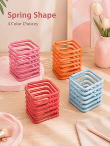 Joivida Minimalist Coil Shape Pen Holder, Creative Desktop Storage Cup & Multifunction Office Supply Organizer Rack For Pens, Pencils, Markers, Scissors, Makeup Brushes, Home Office, Bedroom, Desk Decor, Holiday & Housewarming Gift - multicolor - View 8