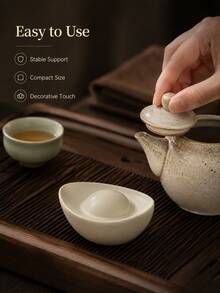 superFUNNYmarket 1件金色金條茶寵，陶瓷中國元寶造型，可滋養茶桌茶寵，茶壺蓋托，功夫茶配件，禪意家居裝飾，送給茶愛好者的禮物 - 多色 - 查看 3
