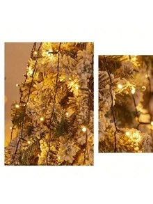 1 Christmas Tree Light, Waterfall Christmas Lights, USB-Powered Christmas Lights, 6.6-Foot Hanging 200-LED Christmas Light String, Suitable For Holiday Party Decorations, Christmas Decorations, Christmas Tree Gifts, - Round waterfall light - View 8