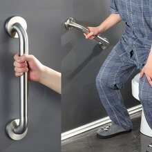 Stainless Steel Grab Bar Bathroom Handicap Shower Tub Handle Support Bathroom Accessories Bathroom Tools - silver - View 4