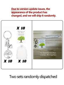1 Piece Family Love Life Tree Alloy Keychain Pendant, Thanksgiving Party Favor Gift Set, Ideal For All Holiday Presents - multicolor - View 12