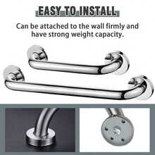 Stainless Steel Grab Bar Bathroom Handicap Shower Tub Handle Support Bathroom Accessories Bathroom Tools - silver - View 8