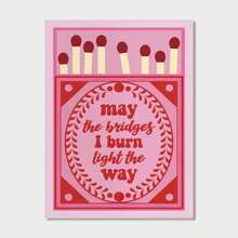 1pc Modern Pink Matchbox Decor Poster For Living Room (Frame Not Included) - pink - View 17