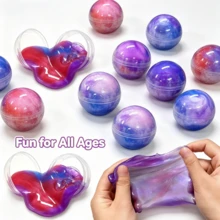 MINKOJA Galaxy Slime 星球派對禮品包，兒童玩具，彈性不黏手，適合男孩女孩，可拉伸史萊姆套組，適用於教室獎勵、聖誕襪填充物、派對用品、生日禮物（隨機顏色）（隨機顏色盒裝） - 01 - 查看 10