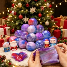 MINKOJA Galaxy Slime 星球派對禮品包，兒童玩具，彈性不黏手，適合男孩女孩，可拉伸史萊姆套組，適用於教室獎勵、聖誕襪填充物、派對用品、生日禮物（隨機顏色）（隨機顏色盒裝） - 01 - 查看 14