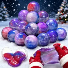 MINKOJA Galaxy Slime 星球派對禮品包，兒童玩具，彈性不黏手，適合男孩女孩，可拉伸史萊姆套組，適用於教室獎勵、聖誕襪填充物、派對用品、生日禮物（隨機顏色）（隨機顏色盒裝） - 01 - 查看 4