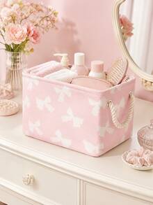 ROMWE Kawaii Cartoon Figure Graphic Large Capacity Laundry Hamper/Basket - Baby Pink - View 2