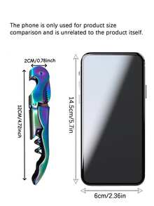 A Stainless Steel Double Bottle Opener With A Colorful Titanium Coating, Measuring 4.72 Inches In Length, Is An Excellent Choice For Holiday Gifts. - Color titanium - View 3