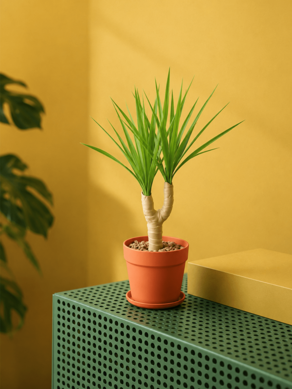 Joivida Dust-Free Dragon Tree Is Plant Decor & Mini Broom. It Decorates Desks With No Watering Needed. Remove Leaves To Get A Small Broom And Dustpan For Keyboard Cleaning. Cute Practical Gift.
