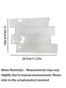 20 Pcs Waterproof Brick Textured 3D Wall Panels, DIY Tile Stickers, Removable Self-Adhesive Wall Tiles For Kitchen Bathroom Backsplash And Holiday Decor - View 11