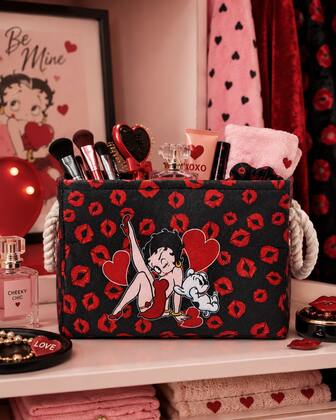 Betty Boop | ROMWE Cesto portabiancheria/cestino di grandi dimensioni con motivo a labbra e cartoni animati