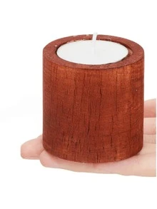 6pcs Wooden Candle Holder Candle Set, Suitable For Wedding, Festival, Room Decoration, Birthday Gift - one-size - View 6