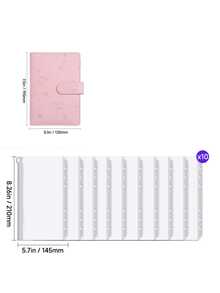 1 Set A5/A6 Size PU Leather Multi Functional Photo Card Album Refillable Binder Notebook With Rings For Pictures Tickets Cards Daily Planning Journal Office School Student Travel Gift Organization Storage Scrapbooking Supplies Vintage - Star model - View 27