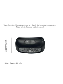 1PC Rechargeable LED Headlamp With Motion Sensor, Waterproof, Suitable For Outdoor Camping, Fishing, Running, Home Emergency Lighting - multicolor - View 3