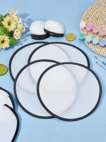 White Nylon Foldable Fan With Black Edging, Portable Blank Sublimation Fan For Wedding Favors, Parties And Outdoor Events - White - View 6