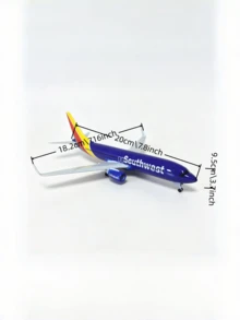 47CM 波音 737 飛機模型，附起落架輪胎，靜態展示飛機模型收藏品桌面裝飾 - 多色 - 查看 4