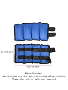 2pcs 6kg/13lb Weighted Training Sandbags, Strength Training Wrist & Ankle Sandbags - Blue - View 5