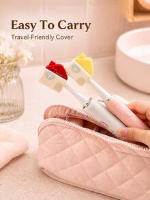 Zazumi 1/4Pcs Press-Open Toothbrush Head Cover Clip, Dustproof Ventilated Portable Toothbrush Protector & Holder For Manual And Electric Toothbrushes, Bathroom Counter, Travel, Hotel, Daily Oral Care Storage & Holiday Gift - View 6