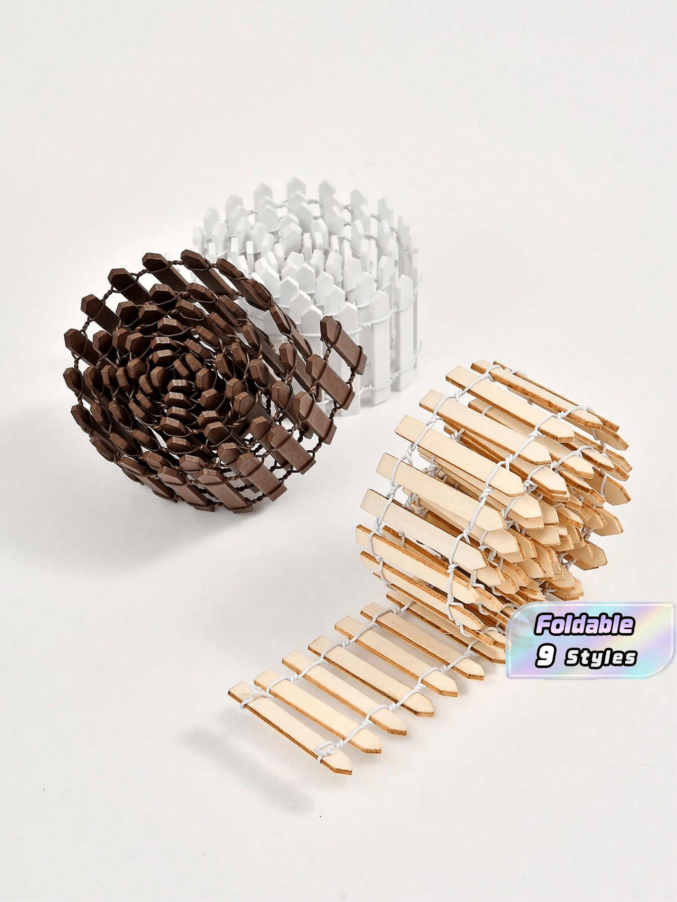 1pc Mini Wooden Fence, Suitable For Fairy Garden, Micro Landscape, Flower Pots, Decorative Piece, Size: 35.4 Inches * 2 Inches, Suitable For Fairy Garden, Micro Landscape, Flower Pots, Decorative Piece, Size: 35.4 Inches * 2 Inches, - multicolor - View 1