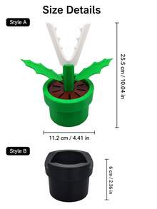 Zazumi Switch Flower Pot Shape Controller Stand & Game Card Storage Box, Multifunction Gamepad Holder With Card Slots For Console Accessories, Desktop Organizer, Gaming Room, Travel, Birthday & Holiday Gift - Multicolor - View 3