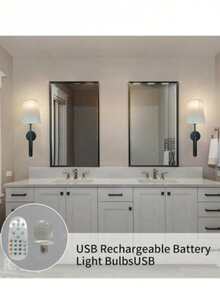 1PC Rechargeable Battery Powered Wall Lamps, Battery Operated, No Wiring Needed, Suitable For Bedroom, Cabin, Bedside Reading Light - one-size - View 10