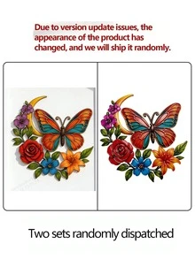 1Pc Moon Phase Butterfly Metal Wall Art, Boho Decor For Indoor, Outdoor, Home & Garden, Easy To Install, Ideal Holiday Gift - Moon Phase Butterfly - View 13