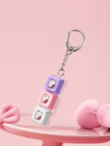 HELLO KITTY AND FRIENDS | SHEIN 舒壓紓壓成人用鍵盤鑰匙圈包包吊飾，適合禮物、錢包、書包、背包、汽車配件，Kitty，非玩具 - 彩色 - 查看 3