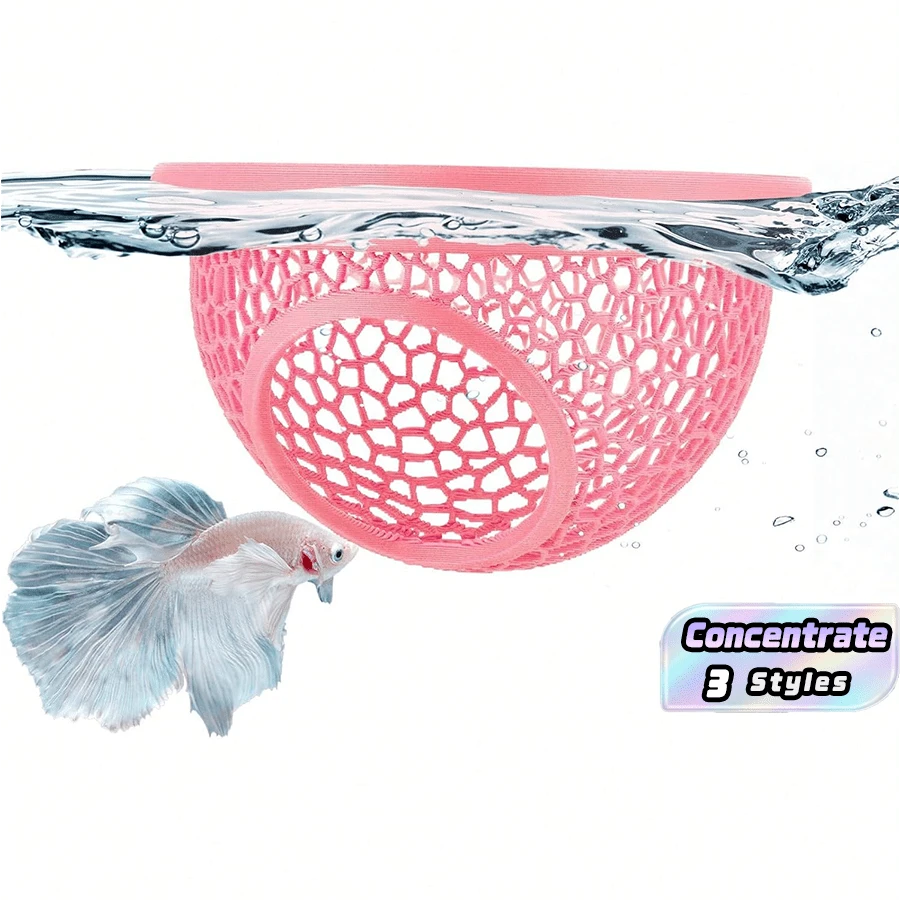 Aquarium Floating Betta Fish Skin, Betta Or Shrimp Feeder, Caves And Hammocks, Small Fish Feeding Ring, Aquarium Hidden Feeding Decor Accessories - A - View 1