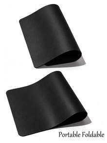 Waterproof And Durable Nail Art Table Mat, Made Of Waterproof And Soft PU Leather, Designed For Studio Tabletops And Foldable Nail Art Armrests. Ideal For Nail Artists In Salons And For Home Use. - Classic Black - View 10