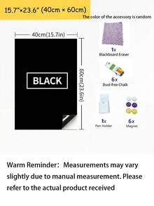 JILLYJOLLY 1pc Magnetic Dry Erase Chalkboard Contact Paper Roll Self Adhesive Chalk Paper Removable Blackboard Wall Sticker, 40*60cm/15.7*23.6in, Graffiti Sticker, Use For Office/Teaching,School Supplies,Back To School - multicolor - View 9