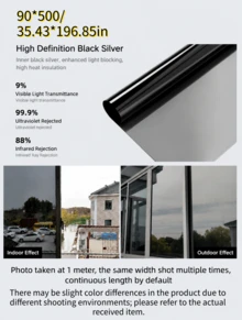 1 Roll One-Way Mirror Window Film, Reflective Privacy Glass Tint For Heat Control & UV Blocking, Self-Adhesive Static Cling For Home & Office - A - View 10