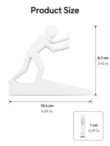 Joivida Door Buddy Human-Shaped Door Stopper Made Via 3D Printing. Designed As A Pushing Figure Silhouette, Offered In Assorted Soft Solid Hues. It Holds Doors Open Steadily, Acting As A Fun Daily Functional Ornament And Personalized Gift Option. - multicolor - View 4