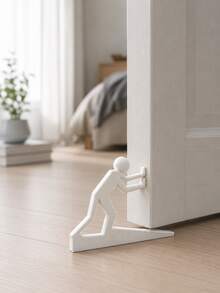 Joivida Door Buddy Human-Shaped Door Stopper Made Via 3D Printing. Designed As A Pushing Figure Silhouette, Offered In Assorted Soft Solid Hues. It Holds Doors Open Steadily, Acting As A Fun Daily Functional Ornament And Personalized Gift Option. - multicolor - View 7