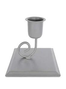 Zazumi Candelabro europeo retro, candelabro de base cuadrada minimalista, candelabro de metal rosa mate/gris/negro, elegante adorno de decoración de mesa, candelabro para mesa de comedor, sala de estar, decoración de dormitorio, adecuado para cena romántica, boda, fiesta, Día de San Valentín, Acción de Gracias, decoración del hogar, decoración de habitación retro y hermosa, regalo ideal para entusiastas de las velas, adecuado para uso familiar y de cafetería - Multicolor - Ver 9