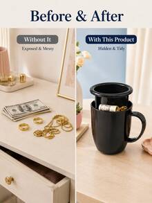 Zazumi 1Pc Hidden Money Storage Box, Secret Container In Mug/Marker/Lipstick/Soda Can Style, Portable Diversion For Cash, Jewelry, Keys & Small Valuables, Novelty Desktop Organizer For Home, Office, Travel & Gift - Multicolor - View 5